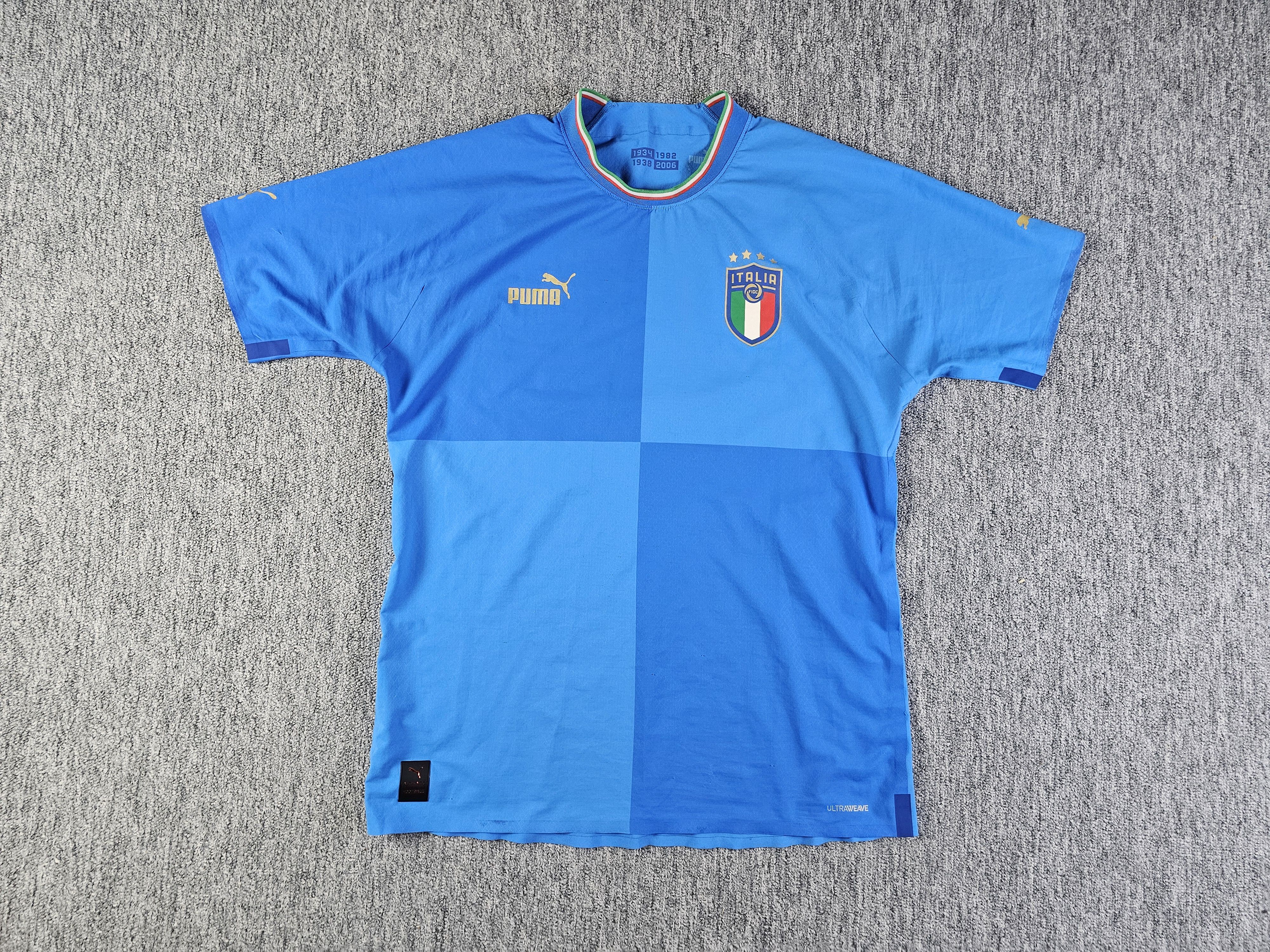 Puma Puma Italy Home Jersey Men L 2022 2023 Blue Gold Azzurri Size US L / EU 52-54 / 3 - 4 Thumbnail