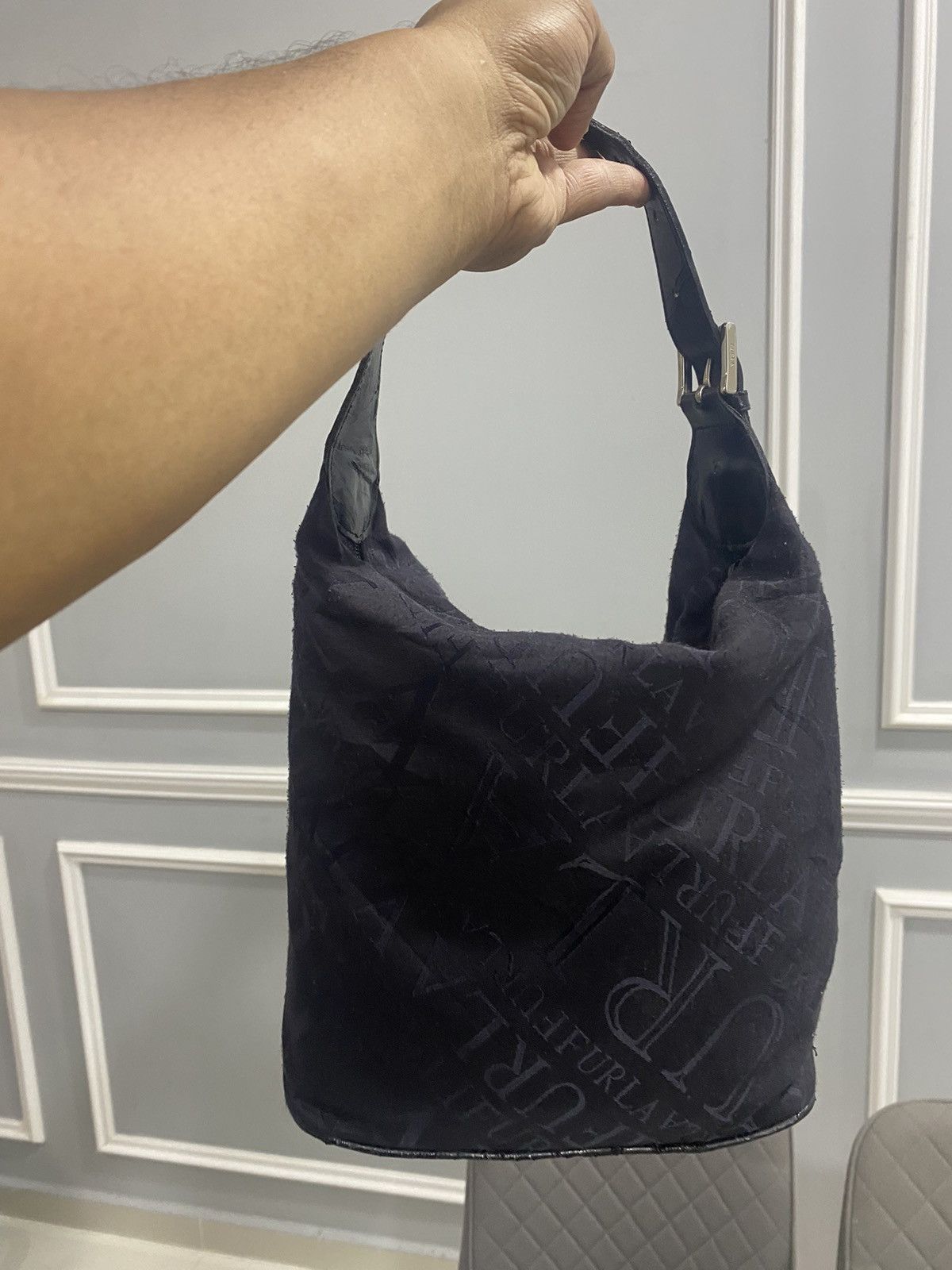 Furla FURLA BLACK MONOGRAM SHOULDER BAG Size ONE SIZE - 10 Thumbnail