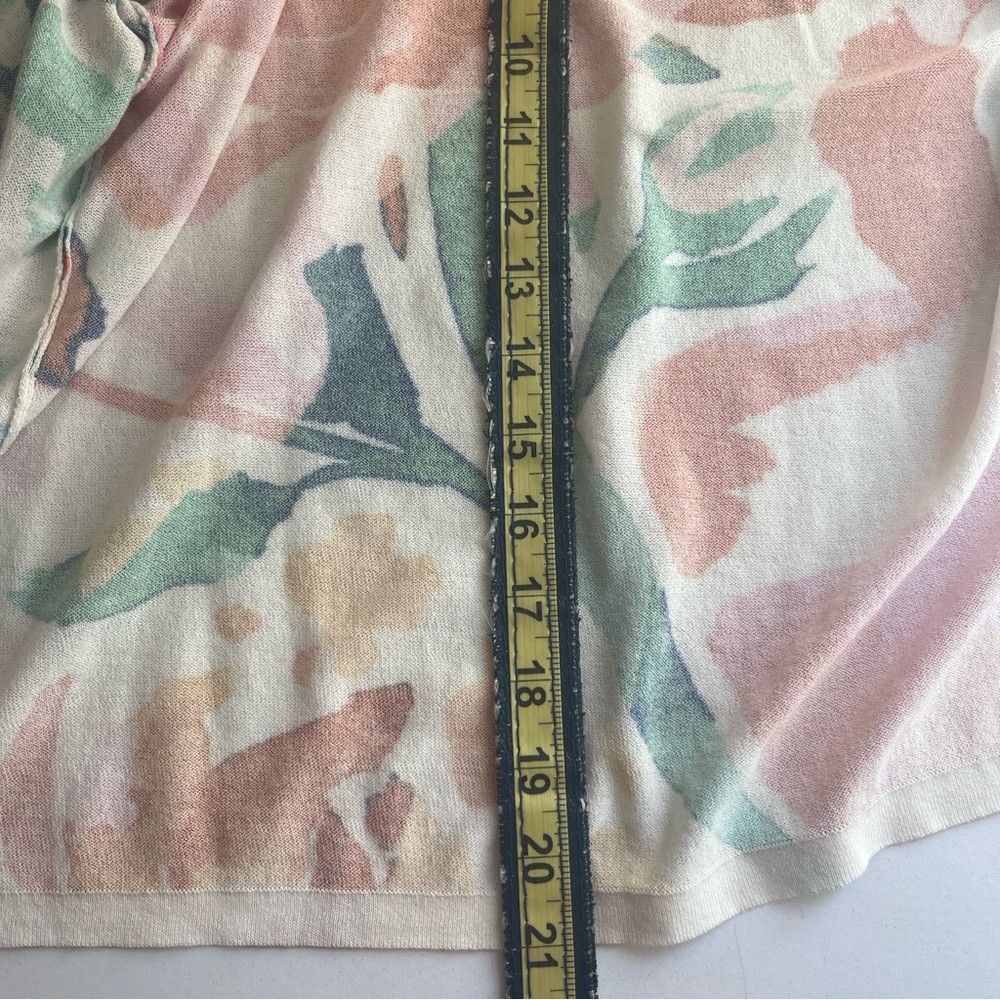 Chicos Chico's The Perfect Cardi Floral Cardigan White Orange Small Size S / US 4 / IT 40 - 5 Thumbnail