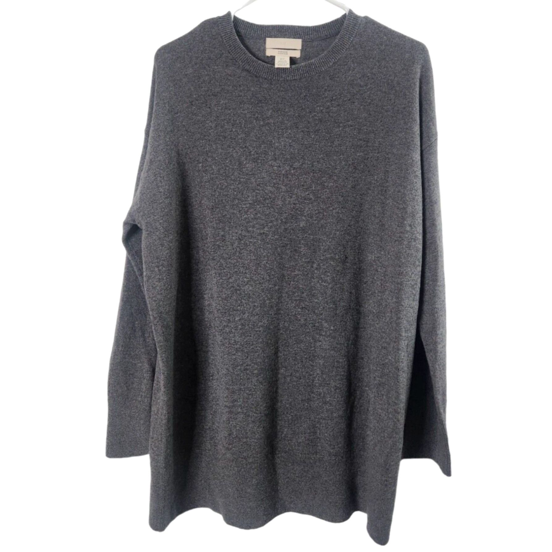 H M Luxurious Gray Oversized Cashmere Tunic Sweater for Women by H M in Soft Silky 100 Percent Cashmere Pullover Lagenlook Style Grailed