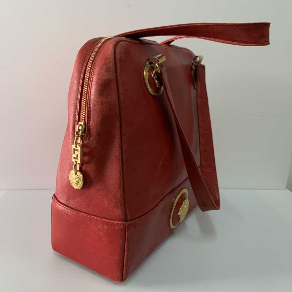 Versace Gianni Versace Red Leather Vintage Rare Handbag Size ONE SIZE - 4 Thumbnail