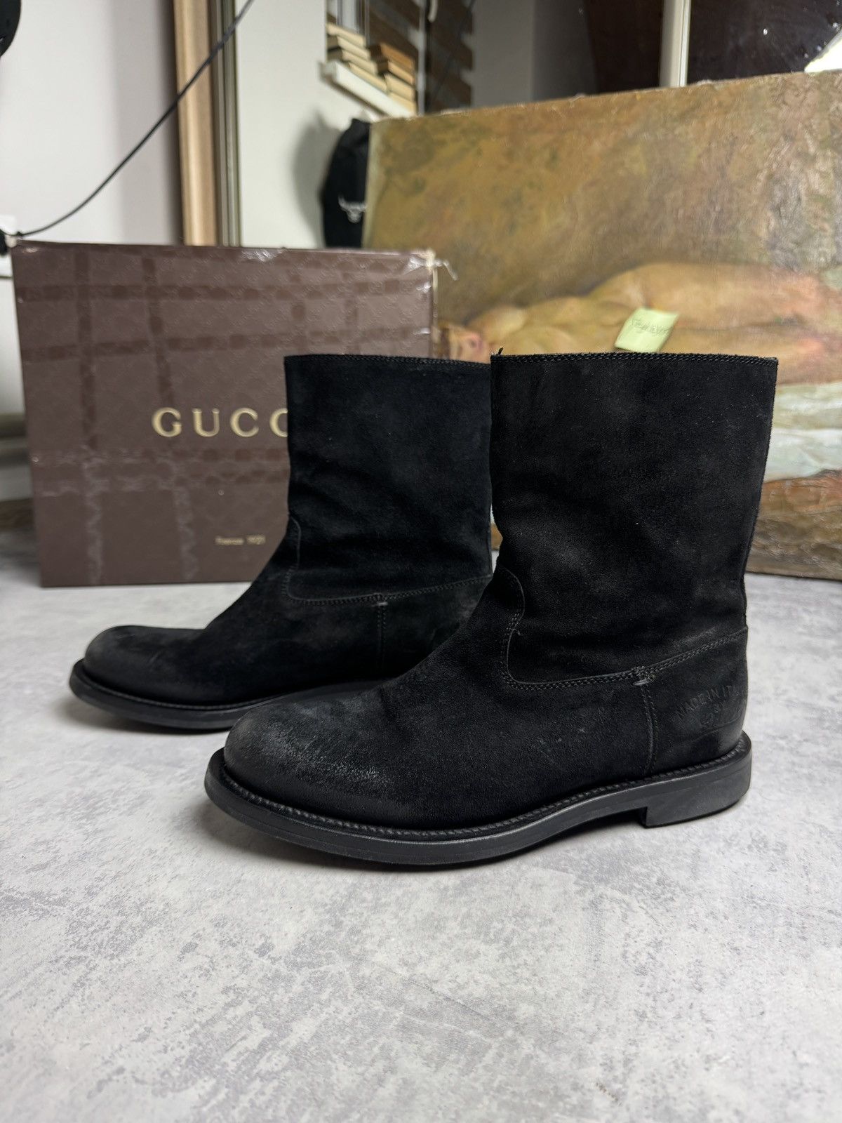 Gucci Archive Gucci Leather Rare Y2K Chelsea Formal Shoes Boots