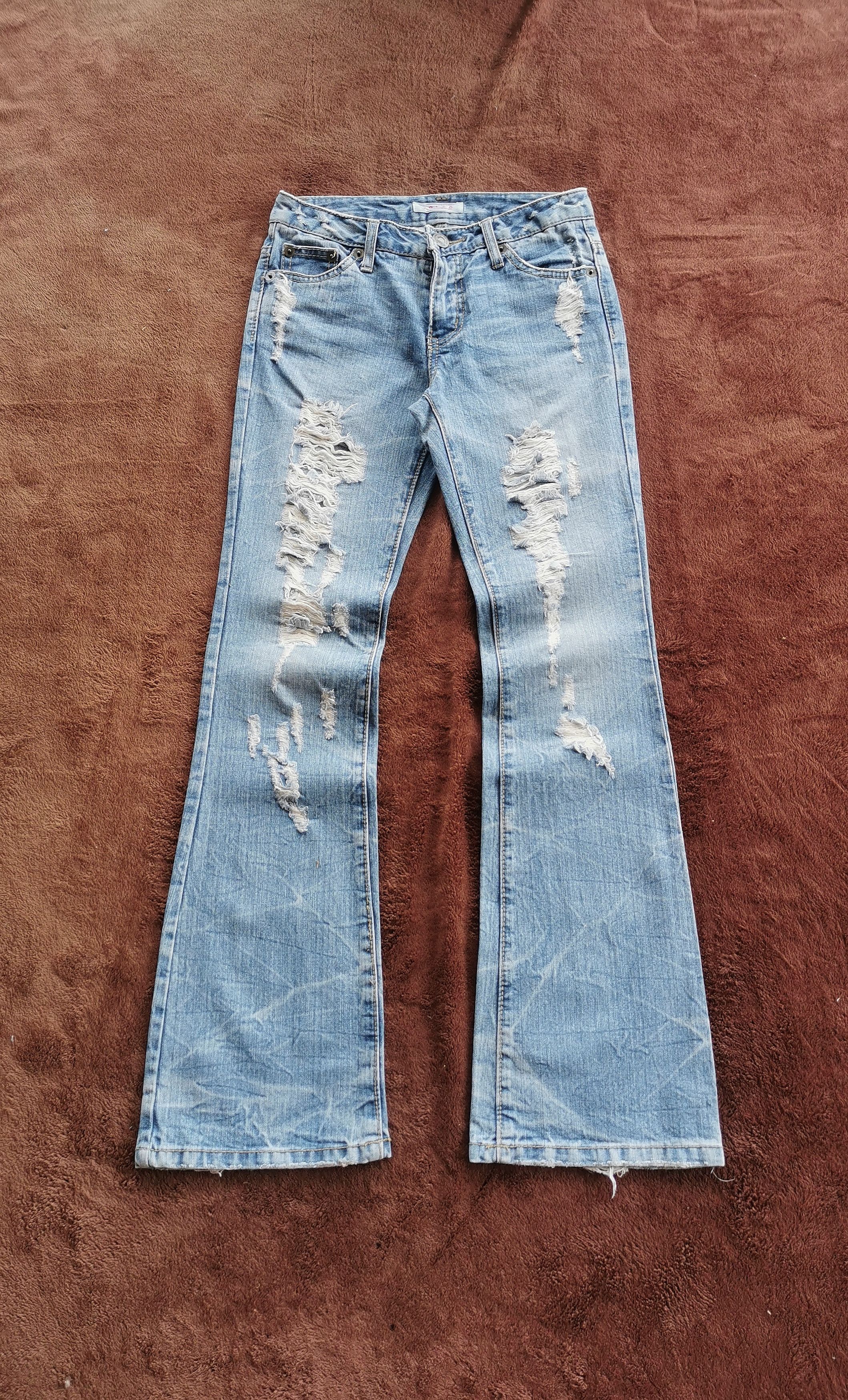 Tornado Mart Colza Flare Distressed Jeans Style LGB/If6Was9 Size US 28 / EU 44 - 1 Thumbnail