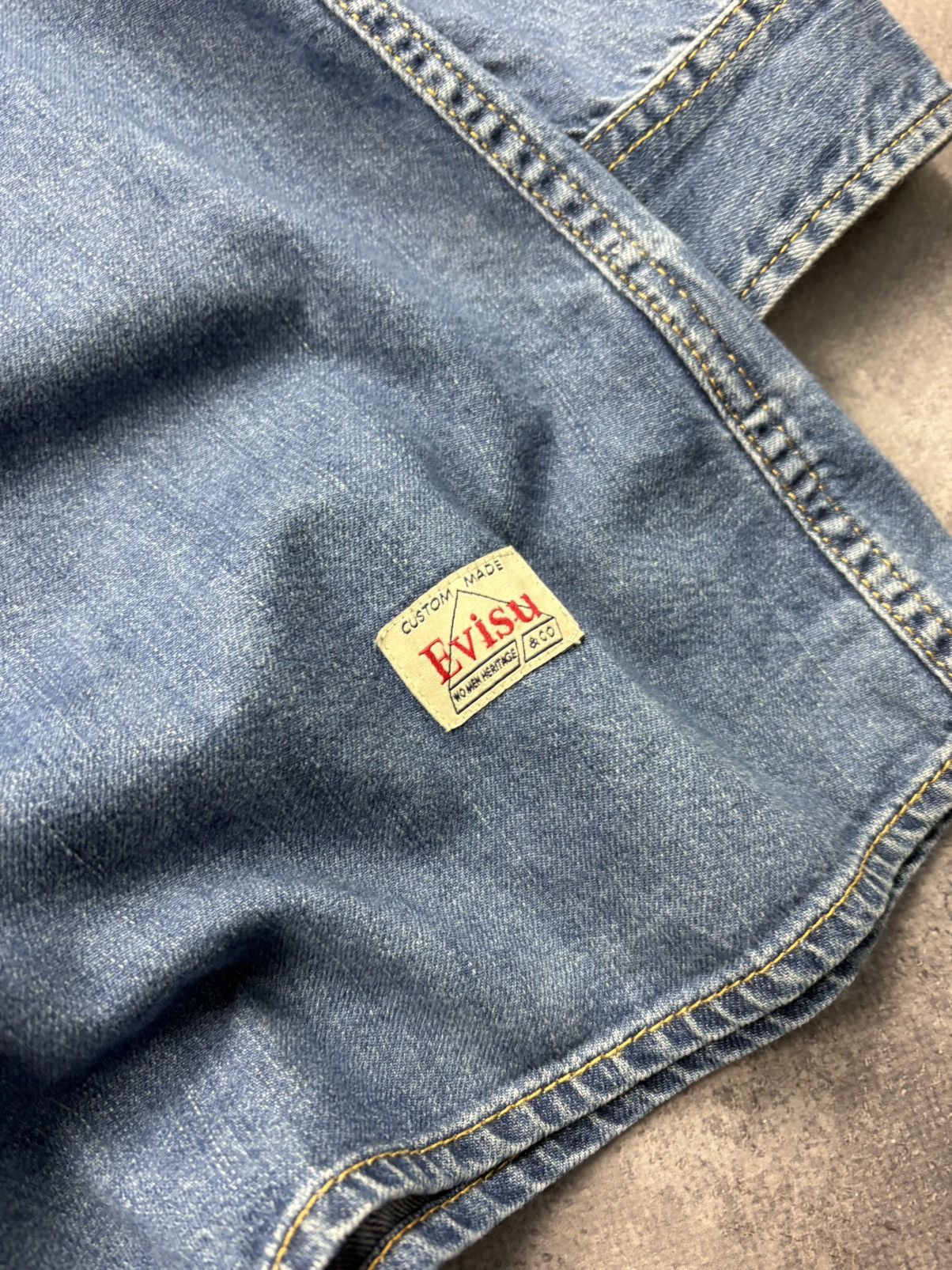 Evisu EVISU Vintage Big Logo Osaka Japan Streetwear Denim Shirt Size US S / EU 44-46 / 1 - 14 Thumbnail