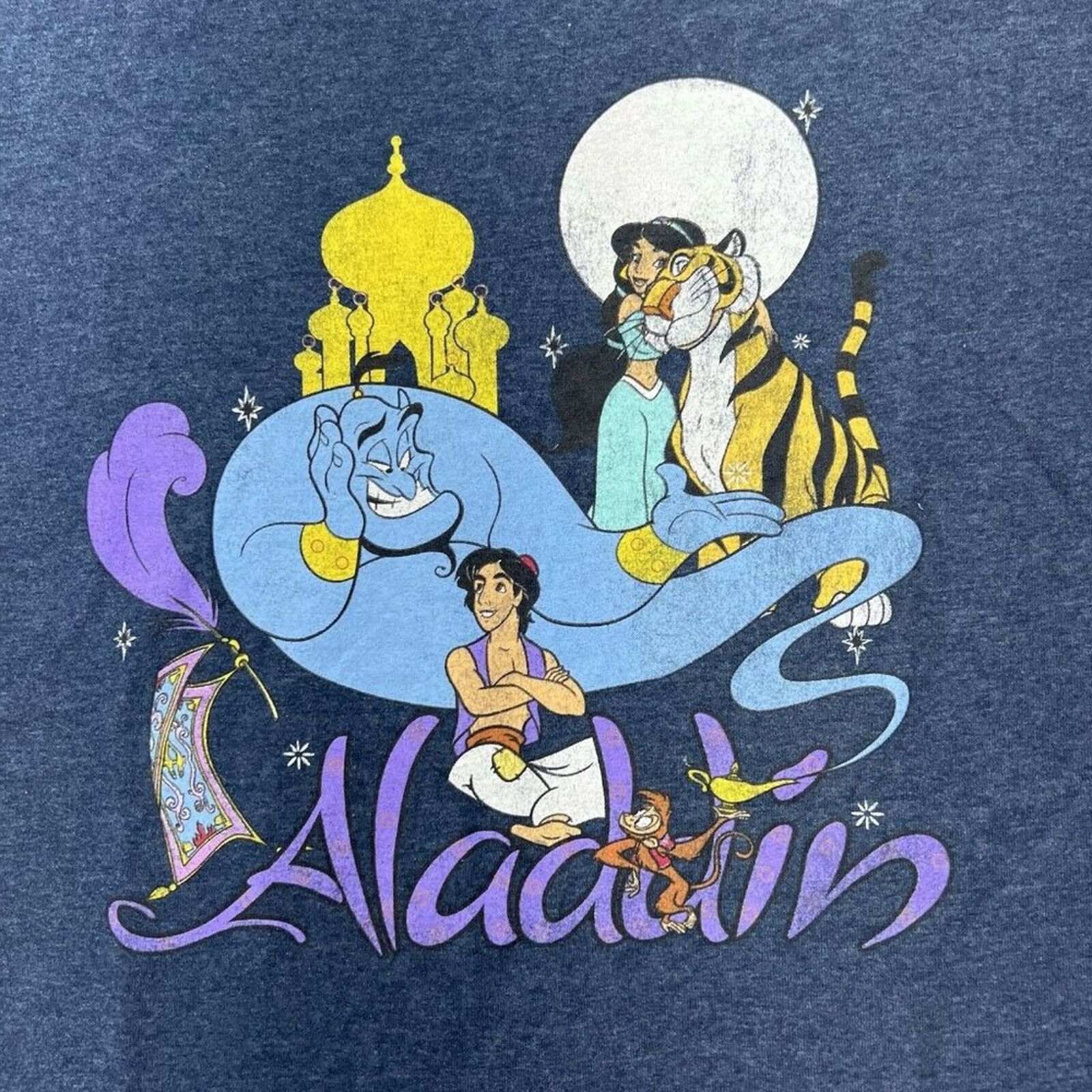 Disney Disney Aladdin Jasmine Medium Navy Blue Graphic T-Shirt Size M / US 6-8 / IT 42-44 - 2 Thumbnail