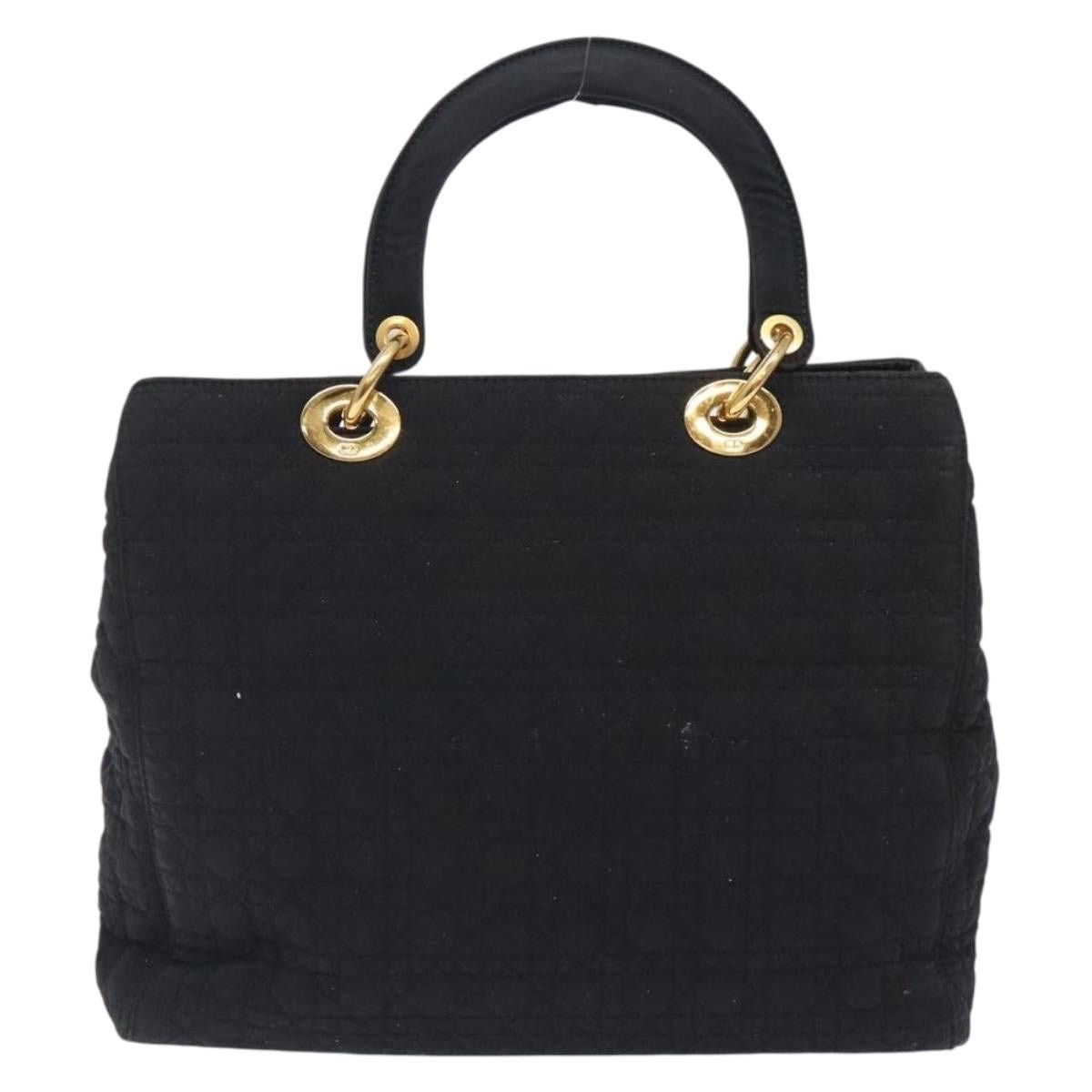 Dior DIOR Canage Hand Bag Nylon Black Gold Size ONE SIZE - 3 Thumbnail