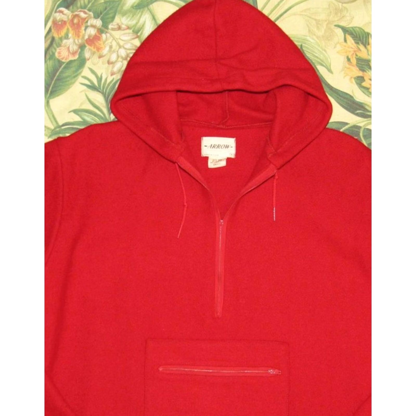 Arrow Vtg 60s ARROW Red Wool Hooded Anorak Jacket Made In USA Small Men's Jacket XS Wool Red Arrow 60s Made In USA Small Mens Size US S / EU 44-46 / 1 - 2 Thumbnail