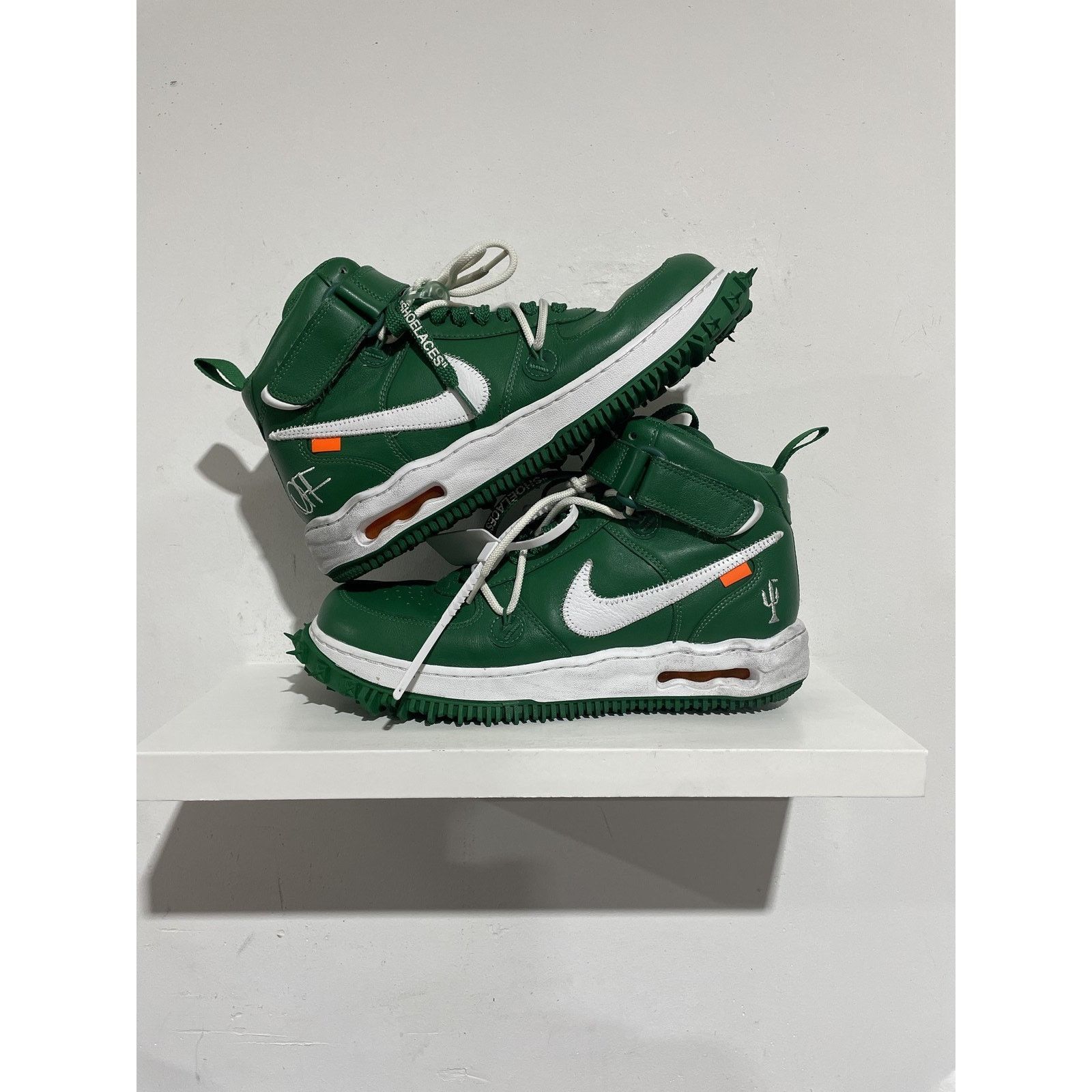Nike NIKE AIR FORCE 1 OFF-WHITE PINE GREEN SIZE 10 PREOWNED Size US 10 / EU 43 - 1 Thumbnail