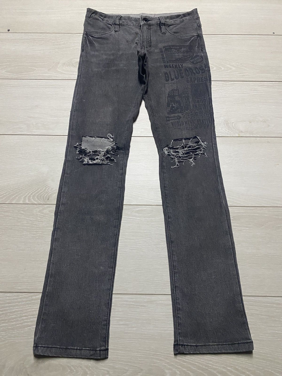 Japanese Brand Vintage Japanese Brand Spicy Label Print Skinny Jeans Size 28" / US 6 / IT 42 - 1 Thumbnail