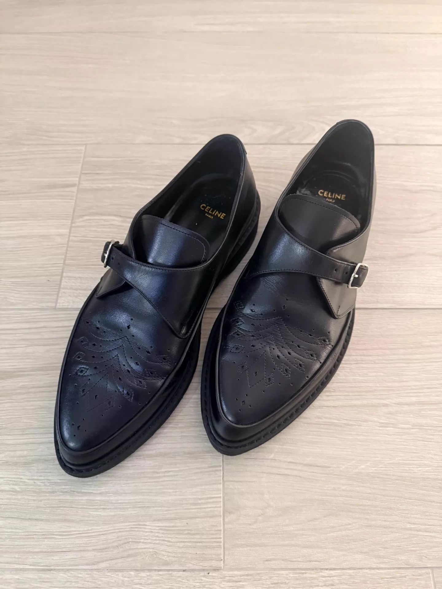 Celine Celine by Hedi Slimane Monk Leather Derby EU40 5w Size US 7 / EU 40 - 1 Thumbnail