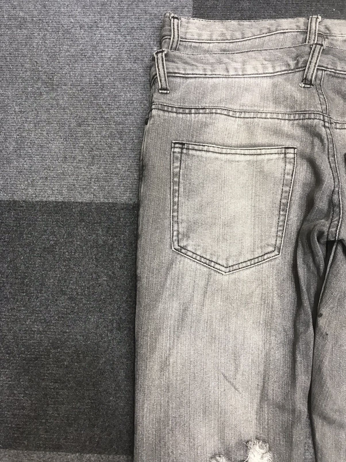 Japanese Brand 💥DOUBLE WAIST💥LAD Japan Black Wash Distressed Denim F259 Size US 32 / EU 48 - 17 Thumbnail