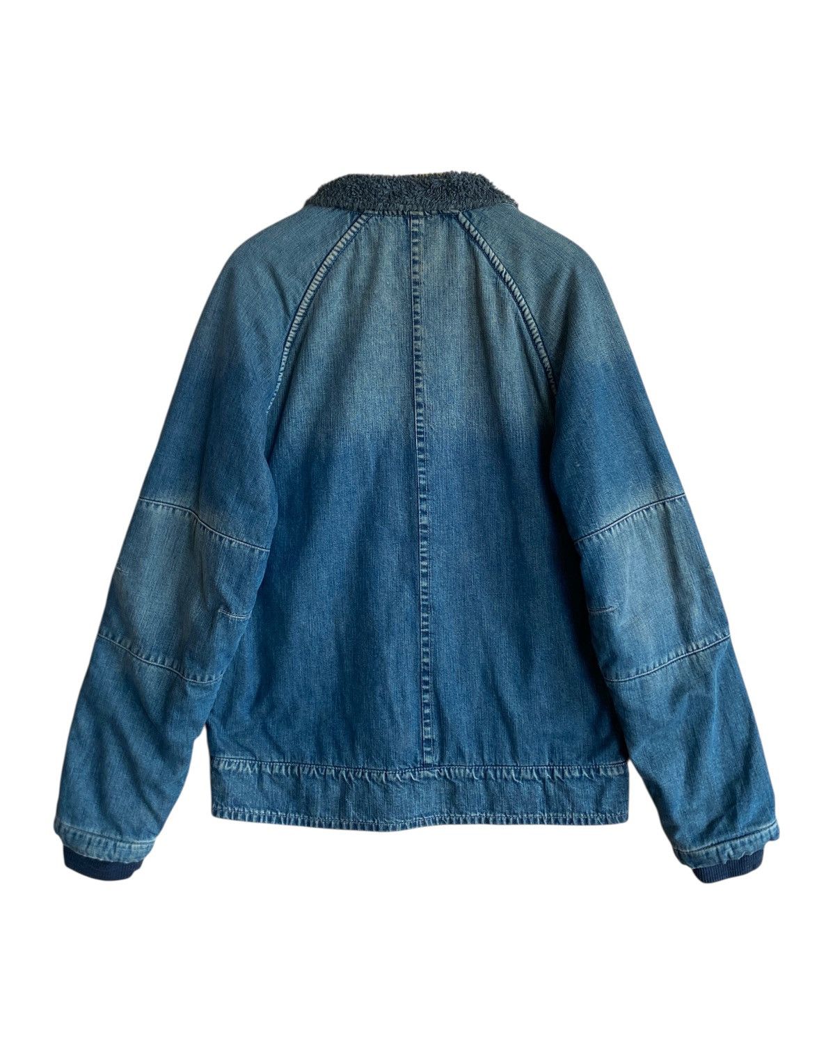 Johnbull Rare Vintage Japanese Brand Johnbull Fur Denim Jacket 1990s Size US L / EU 52-54 / 3 - 2 Thumbnail