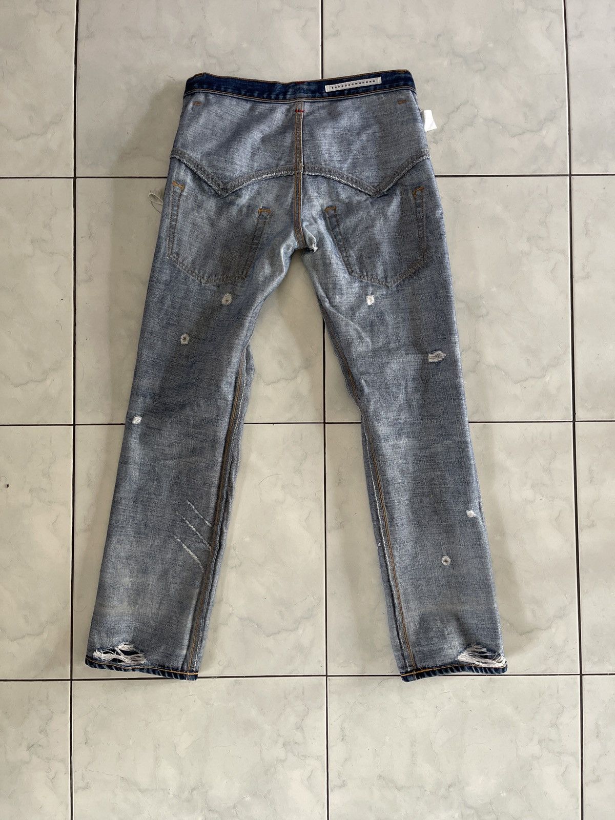 Denime × Japanese Brand Sunaokuwahara issey miyake Distressed Jeans Size US 29 - 19 Thumbnail