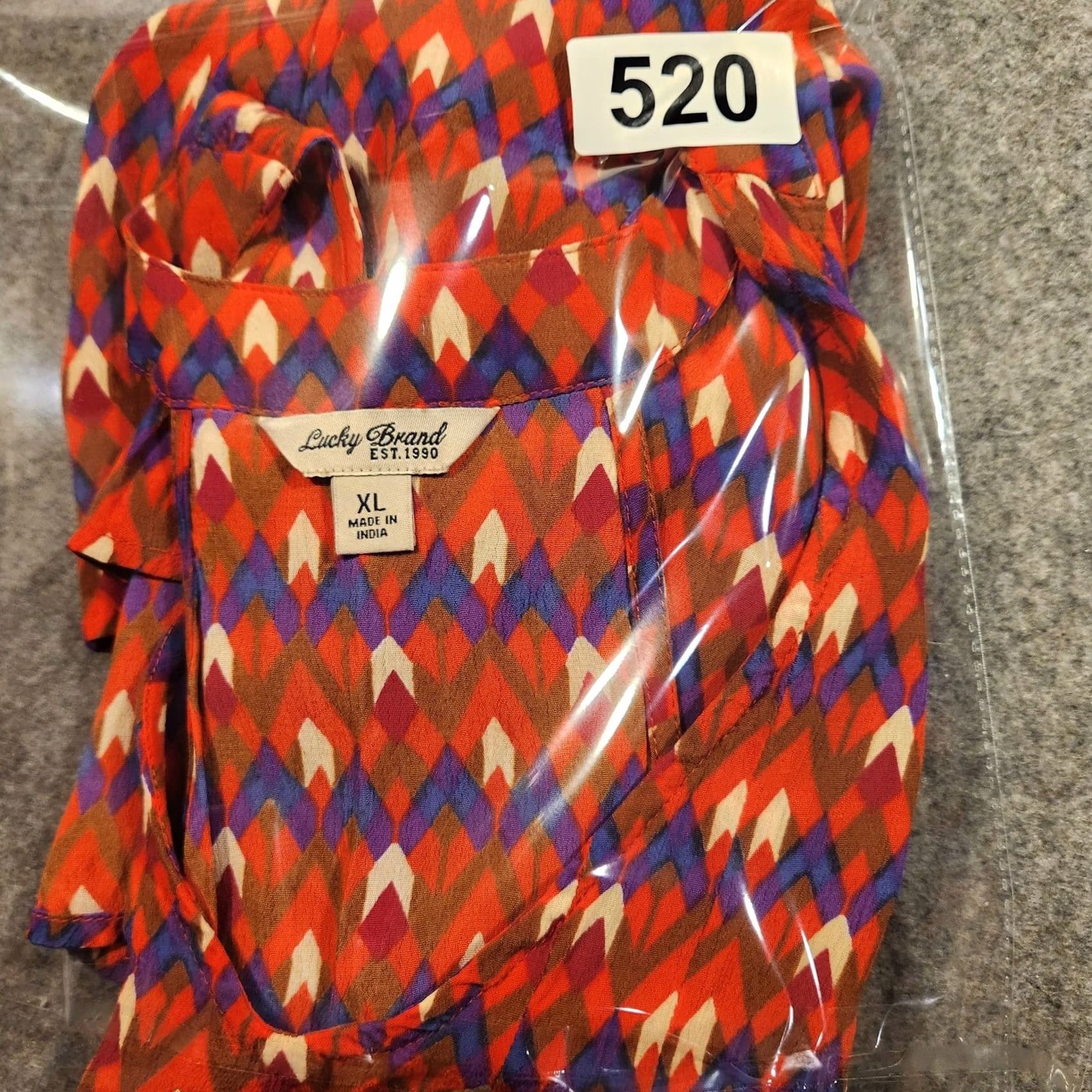 Lucky Brand VINTAGE? Lucky Brand Dress Womens XL Red Multi Racerback Sleeveless Pockets Geo Print Size XL / US 12-14 / IT 48-50 - 7 Thumbnail