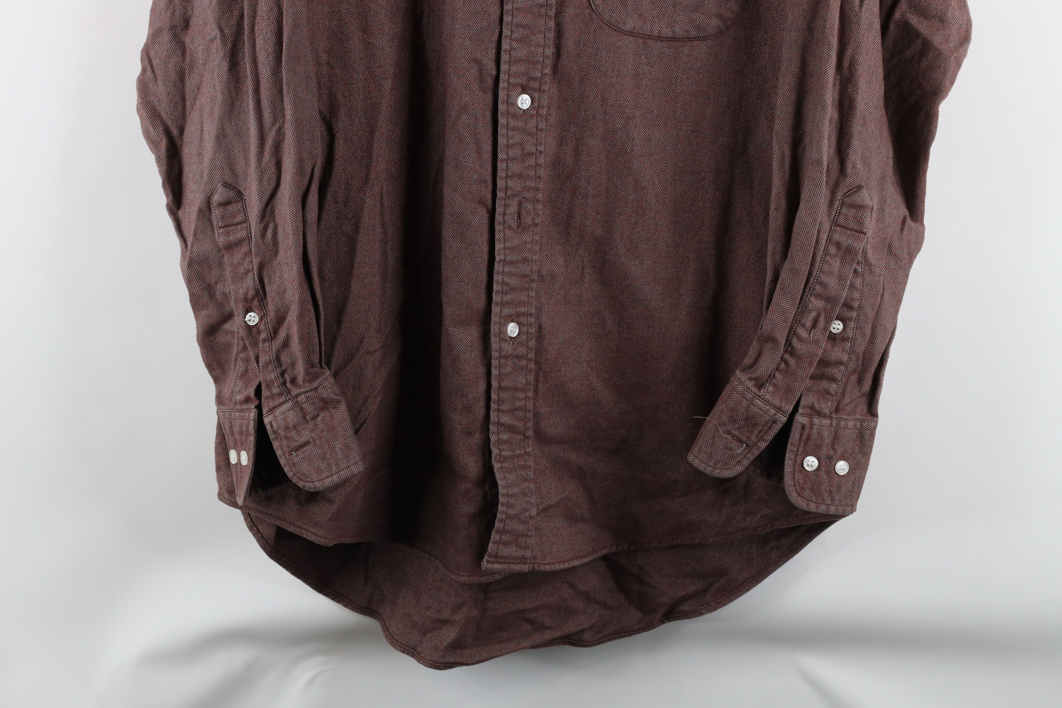 Vintage Vintage 90s Streetwear Herringbone Flannel Button Down Shirt Size US M / EU 48-50 / 2 - 3 Thumbnail