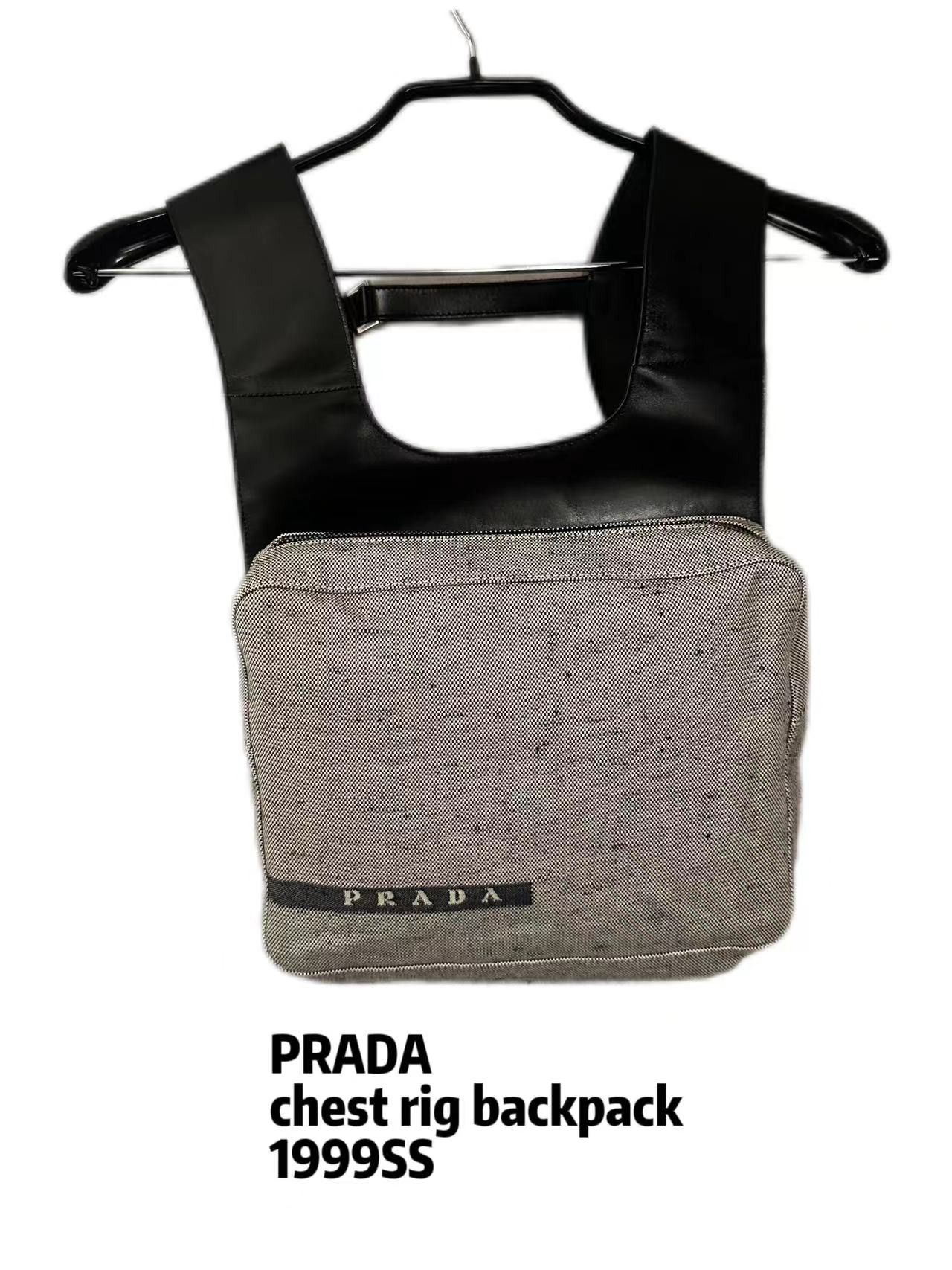 image of Prada Chest Rig Backpack in Brown, Men's