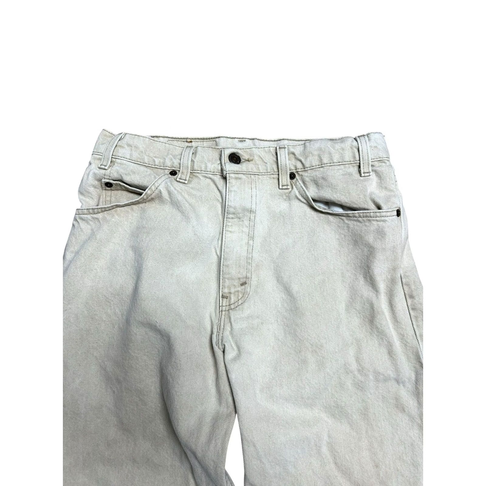 Levi's VINTAGE Levi's 550 Jeans Regular 32x34 Beige Cream 90s Tapered Leg USA Read Size US 32 / EU 48 - 5 Thumbnail