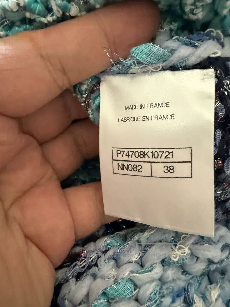 Chanel Chanel 23p blue thick line silhouette knitted cardigan coa Size XS / US 0-2 / IT 36-38 - 6 Thumbnail