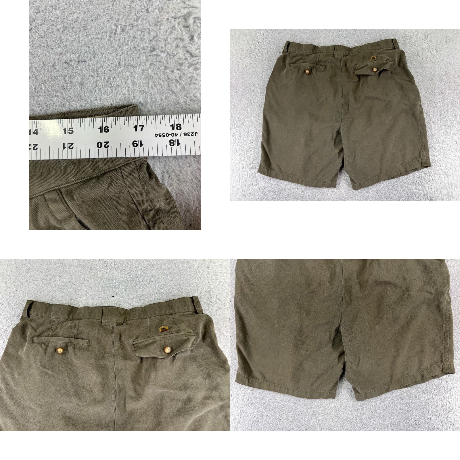 Tommy Bahama Tommy Bahama Shorts Adult 36 Brown Cotton Tencel Blend Pleated Herringbone Size US 36 / EU 52 - 9 Thumbnail