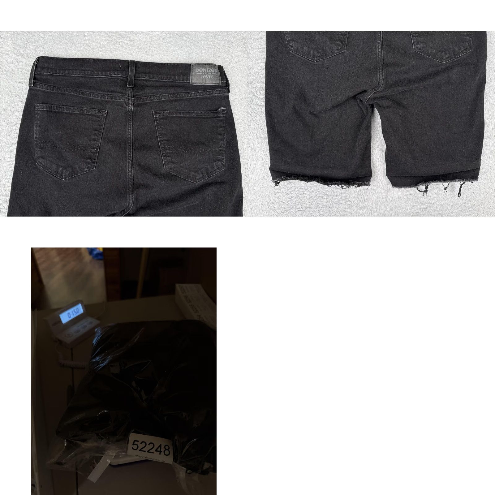 Levi's Denizen Levi's Black Denim Shorts Women 34x10 Cut-Off Stretch 5-Pocket Raw Hem Jeans Casual Women Size 24" / US 00 / IT 34 - 10 Thumbnail