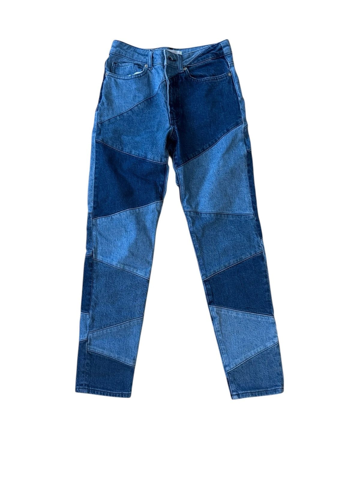 ba&sh Ba&sh Diva High Rise Patchwork Cropped Jeans size 0/ XS Size 25" / US 0 / IT 36 - 3 Thumbnail