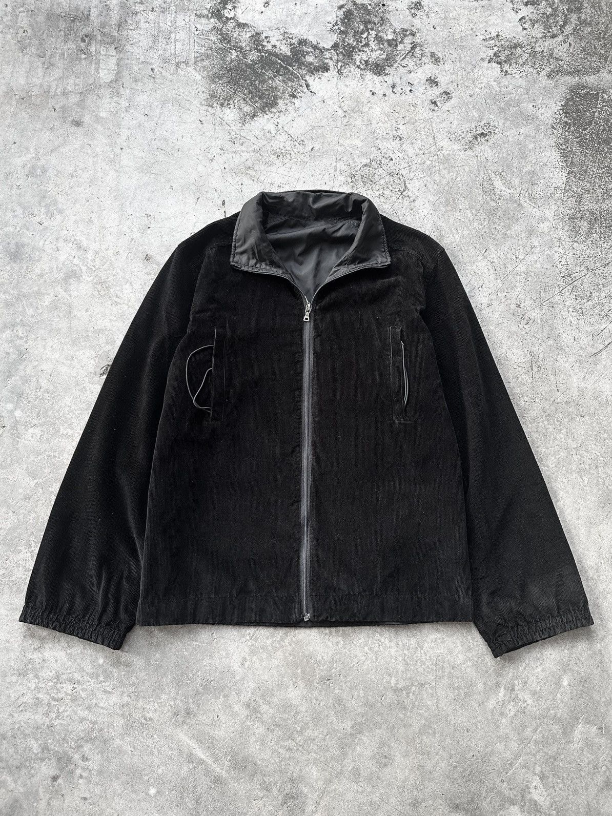 Prada Prada Black Corduroy Reversible Tech Zip Jacket Size US L / EU 52-54 / 3 - 2 Thumbnail