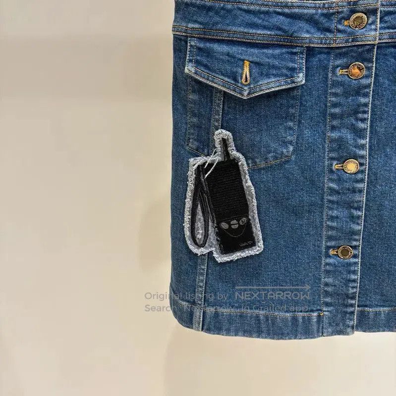 Louis Vuitton Louis Vuitton Short Sleeveless Denim Dress . Size S / US 4 / IT 40 - 4 Thumbnail