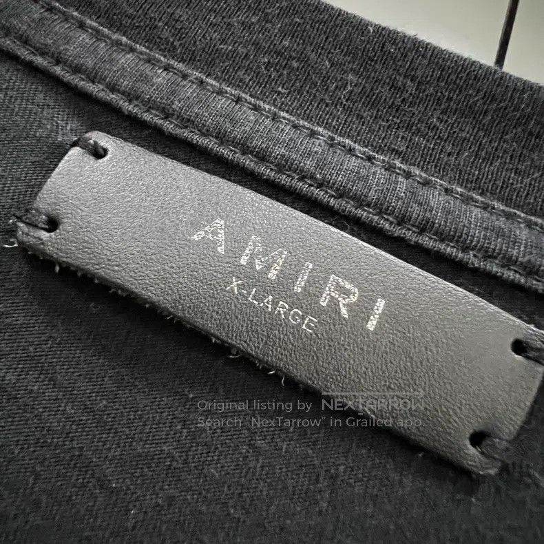 Amiri Amiri Size XL Black letter printed short sleeves Size US XL / EU 56 / 4 - 3 Thumbnail