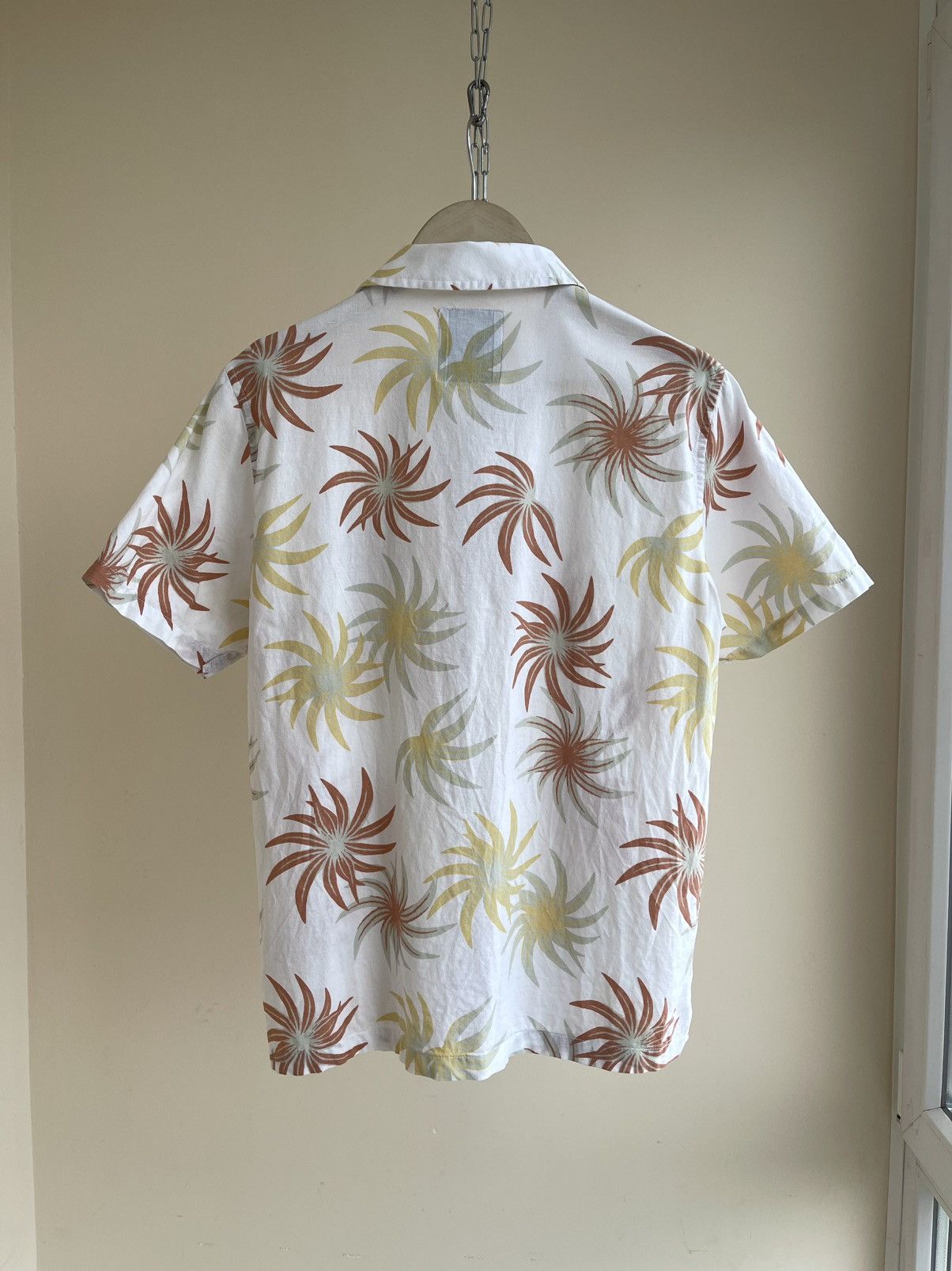 Percival Floral Print Camp Collar Cotton Linen Short Sleeve Shirt Size US S / EU 44-46 / 1 - 2 Thumbnail