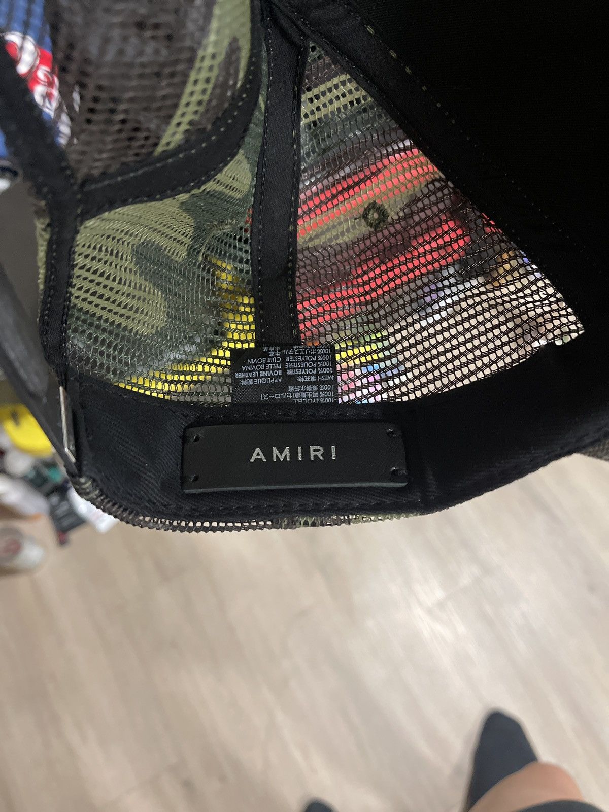 Amiri Amiri 3 star leather embossed embroidered trucker hat Size ONE SIZE - 4 Thumbnail