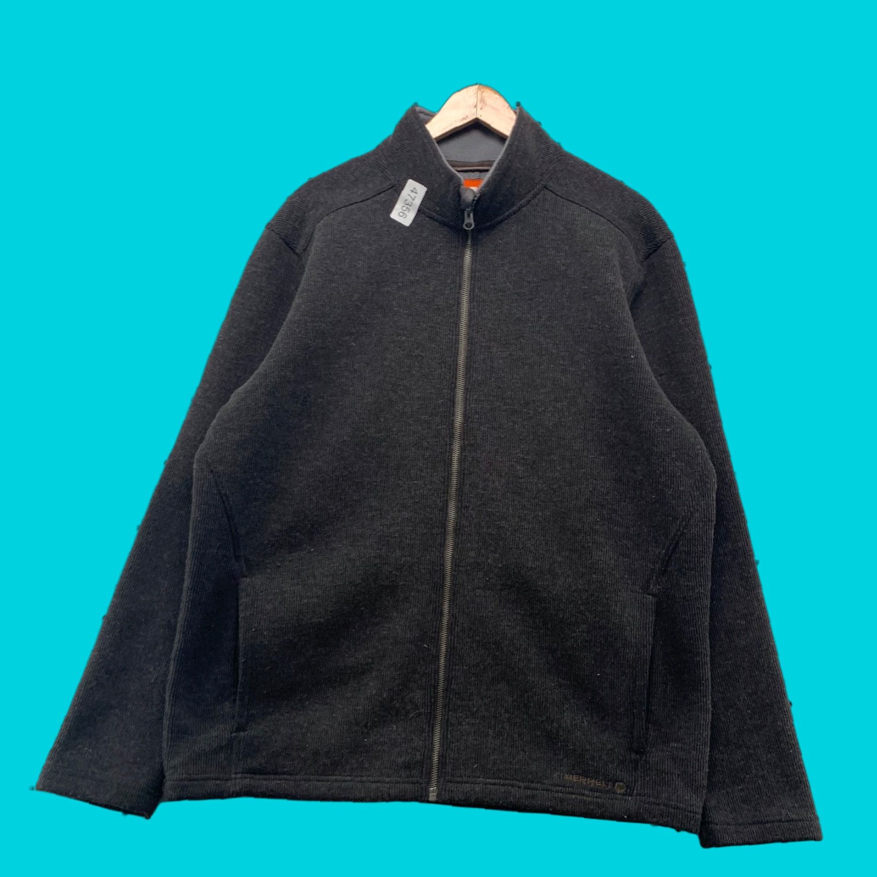 Merrell Merrell Wool Jacket Mens Large Gray Wool Blend Fleece Lined Heavyweight Zip Size US L / EU 52-54 / 3 - 1 Thumbnail