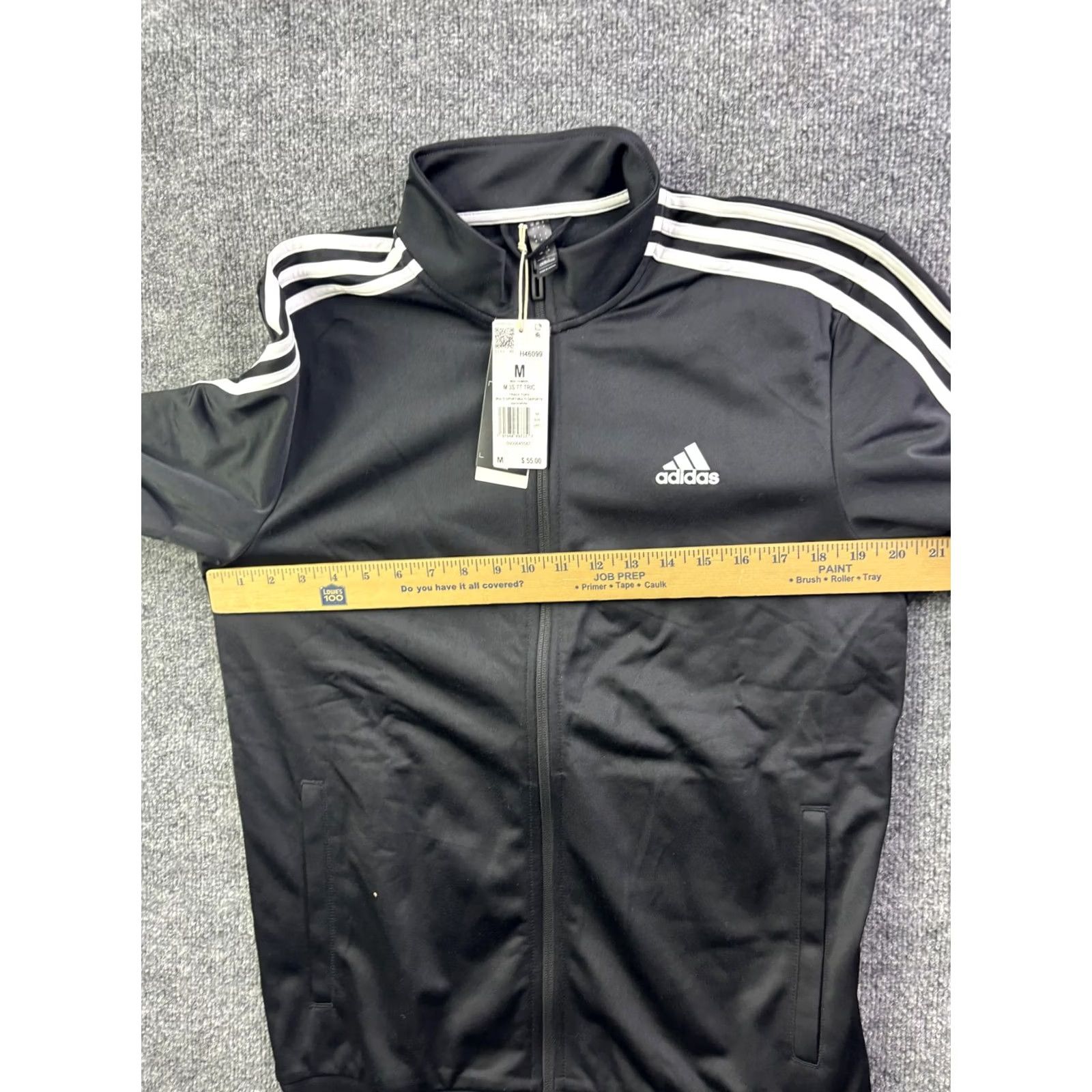 Adidas Adidas Jacket Mens M Black 3 Stripe Track Full Zip Pockets Lightweight Casual Size US M / EU 48-50 / 2 - 5 Thumbnail