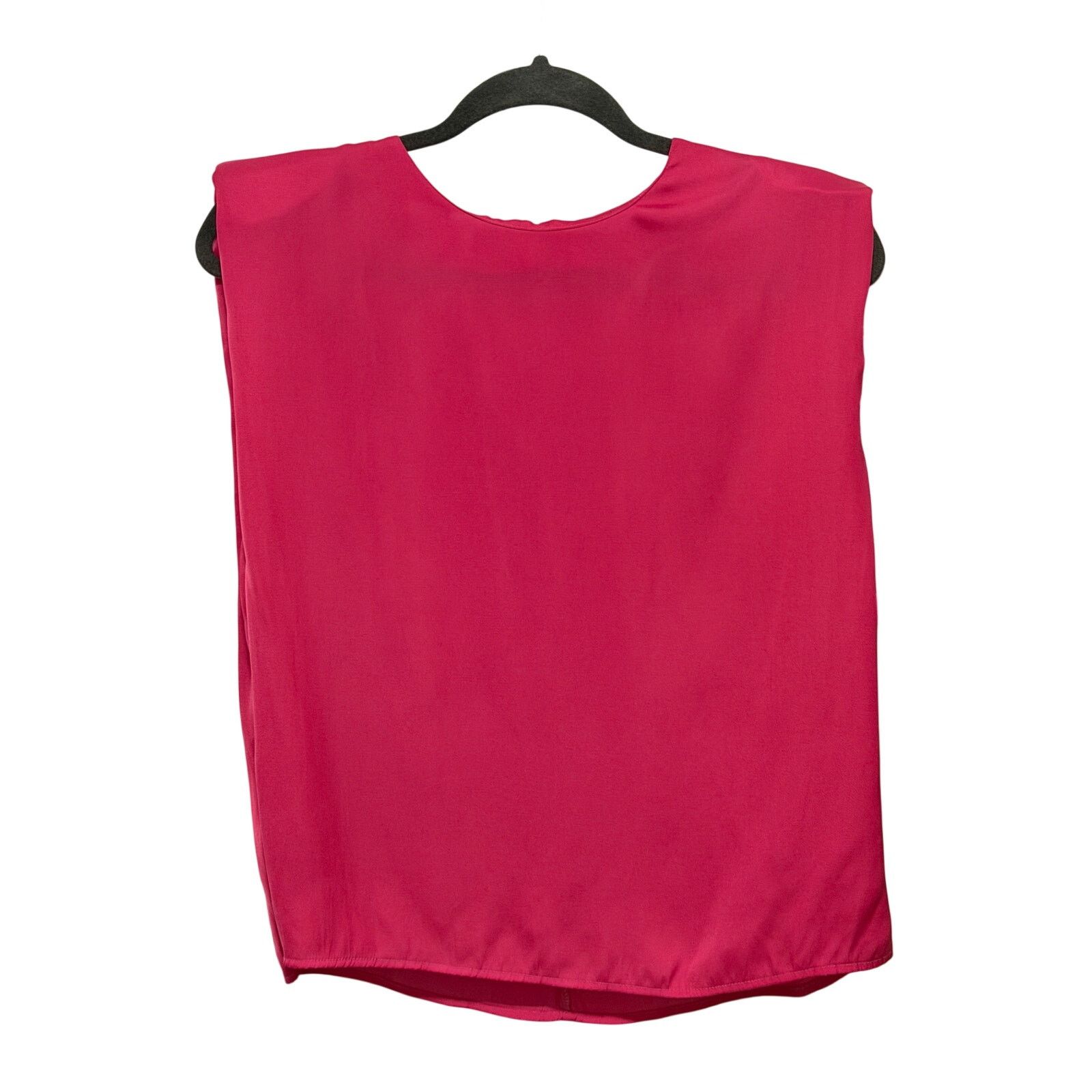 Other TCEC Fuchsia Pink Crew Neck Sleeveless Lightweight Blouse Size M / US 6-8 / IT 42-44 - 2 Thumbnail