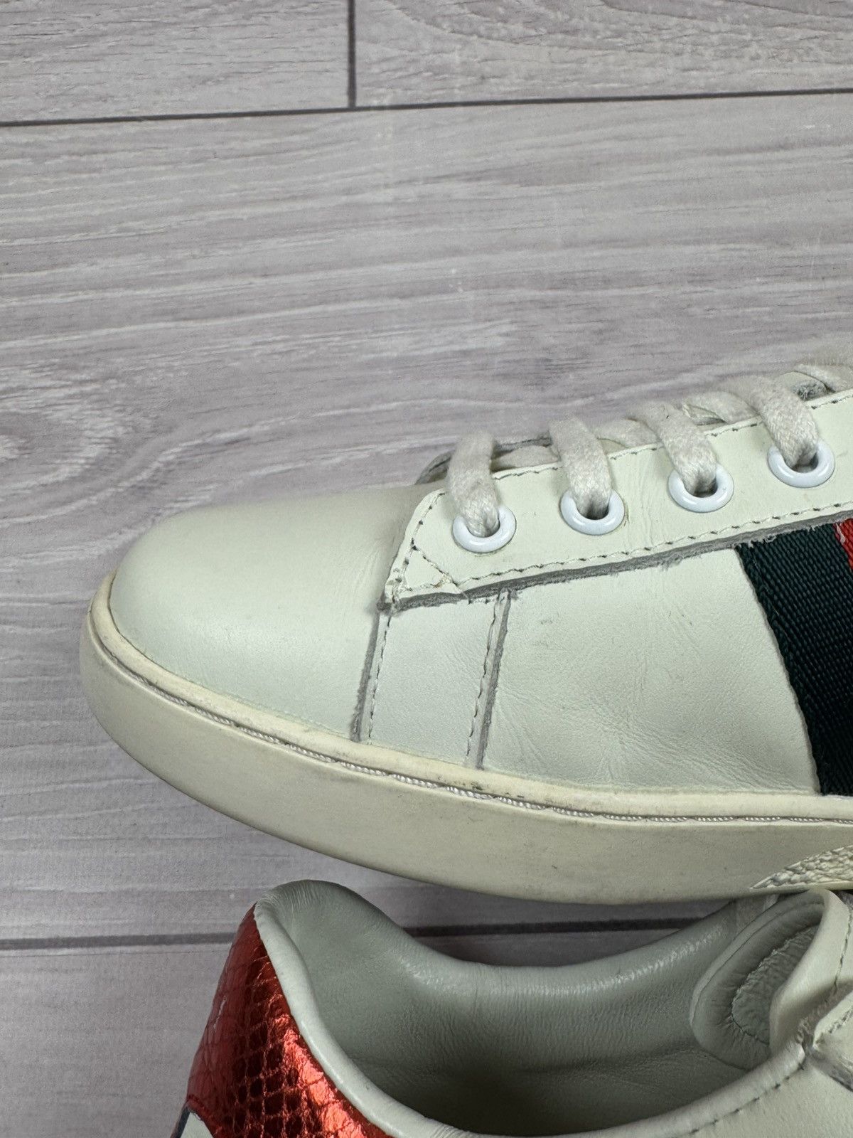 Gucci Gucci Arrow Ace Embroidered Sneakers 37 sz Size US 6.5 / IT 36.5 - 10 Thumbnail