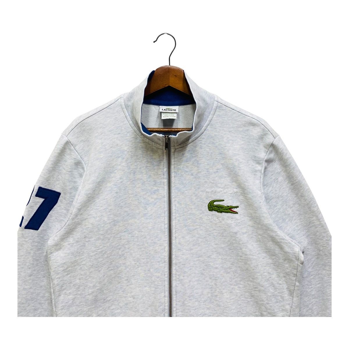 Lacoste Vintage Lacoste Sport Zip Up Sweatshirt Gray Track Jacket L Size US L / EU 52-54 / 3 - 2 Thumbnail