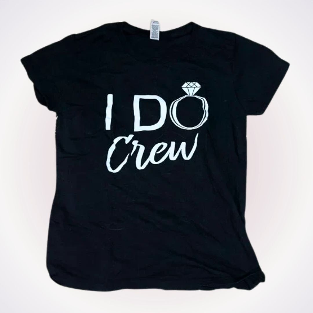 Other "I Do Crew" Black Graphic Print T-Shirt | Sz M Size M / US 6-8 / IT 42-44 - 1 Thumbnail