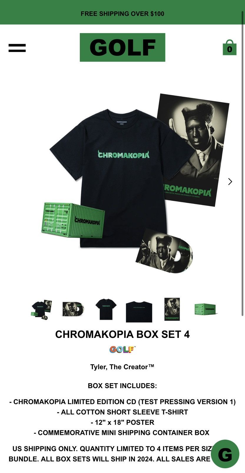 Golf Wang × Streetwear × Tyler The Creator Chromakopia Box