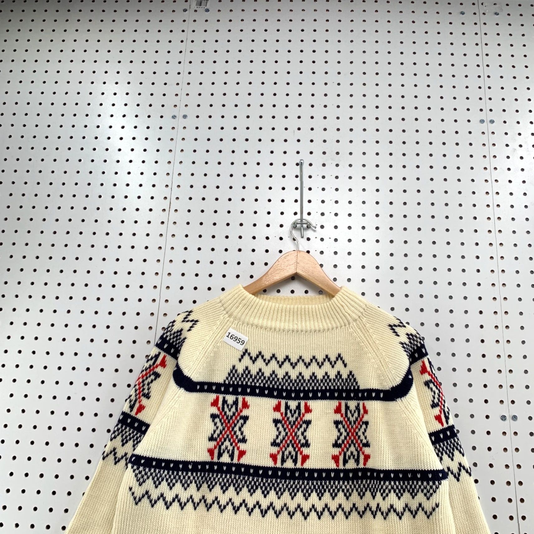Penn VINTAGE JC Penney Ski Lodge Sweater Pullover Men's Medium Beige Skiing 90s Size US M / EU 48-50 / 2 - 6 Thumbnail