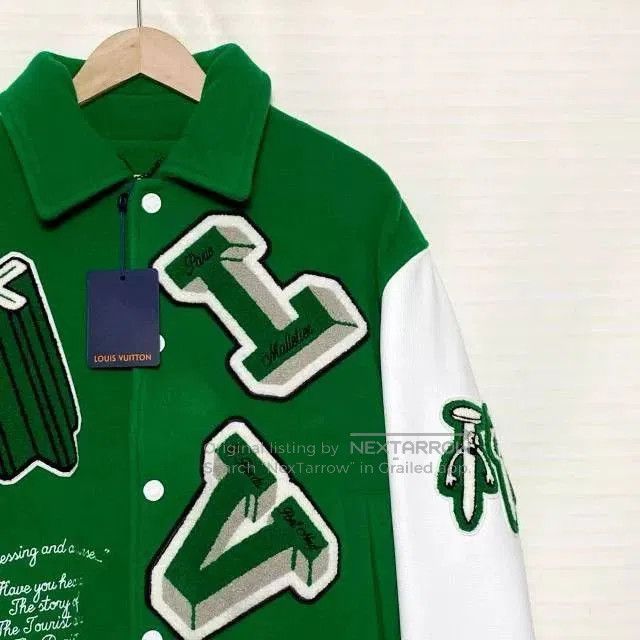 Louis Vuitton Louis Vuitton Men's Green Baseball Jacket. Size US M / EU 48-50 / 2 - 3 Thumbnail