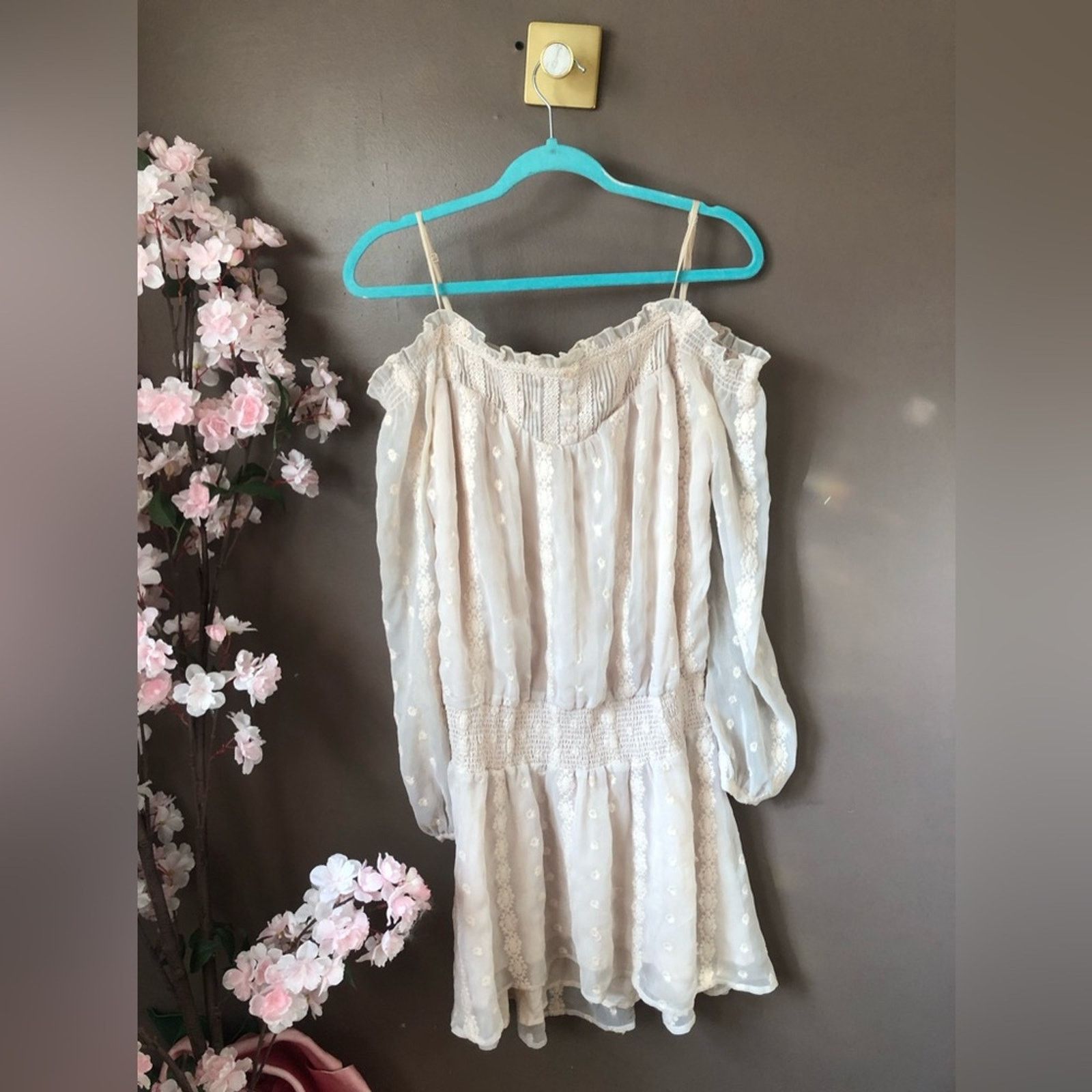 Free People Free people lace embroidered sheer long sleeve dress. Size S / US 4 / IT 40 - 6 Thumbnail