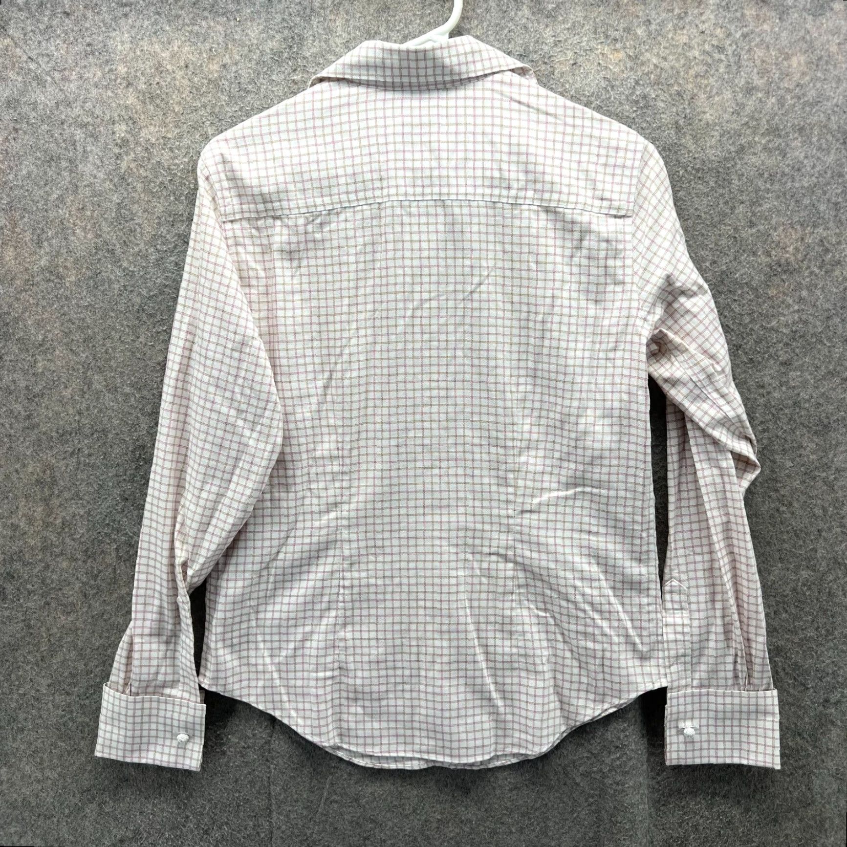 Brooks Brothers VINTAGE Brooks Brothers Shirt Womens 4 Beige Button Down 346 Semi Fitted Preppy Gingham Check Long Sleeve Collared Button-Up Womens Boys/Girls? Size S / US 4 / IT 40 - 2 Thumbnail