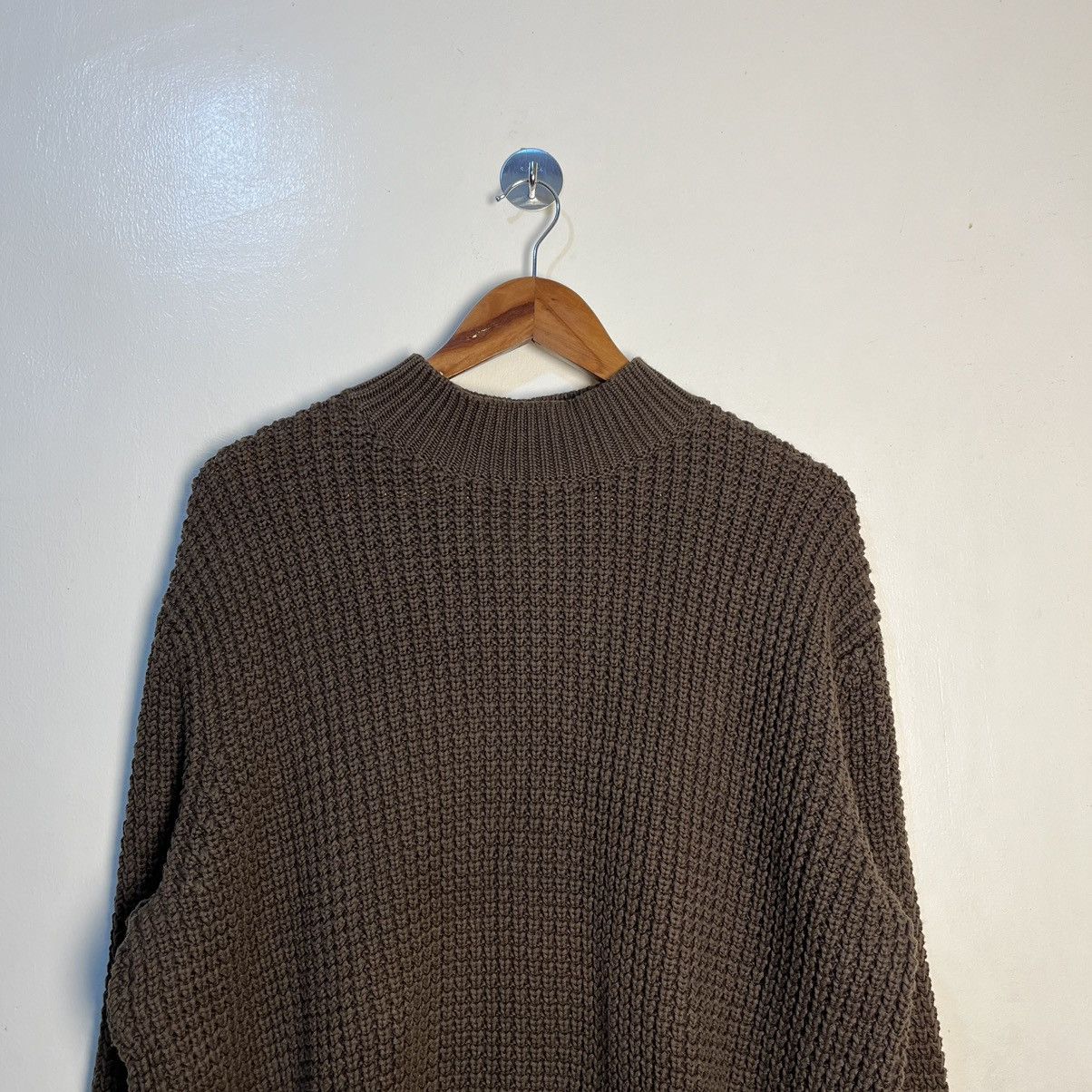 Aime Leon Dore Aime Leon Dore Mock Neck Choco Brown Knitted Sweater Size US M / EU 48-50 / 2 - 2 Thumbnail