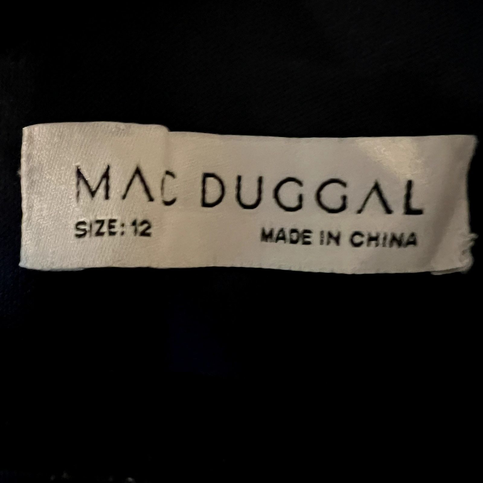 MACH & MACH Mac Duggal 20388 Size 12 Navy Blue Long Sleeve Maxi Dress UB Size XL / US 12-14 / IT 48-50 - 6 Thumbnail