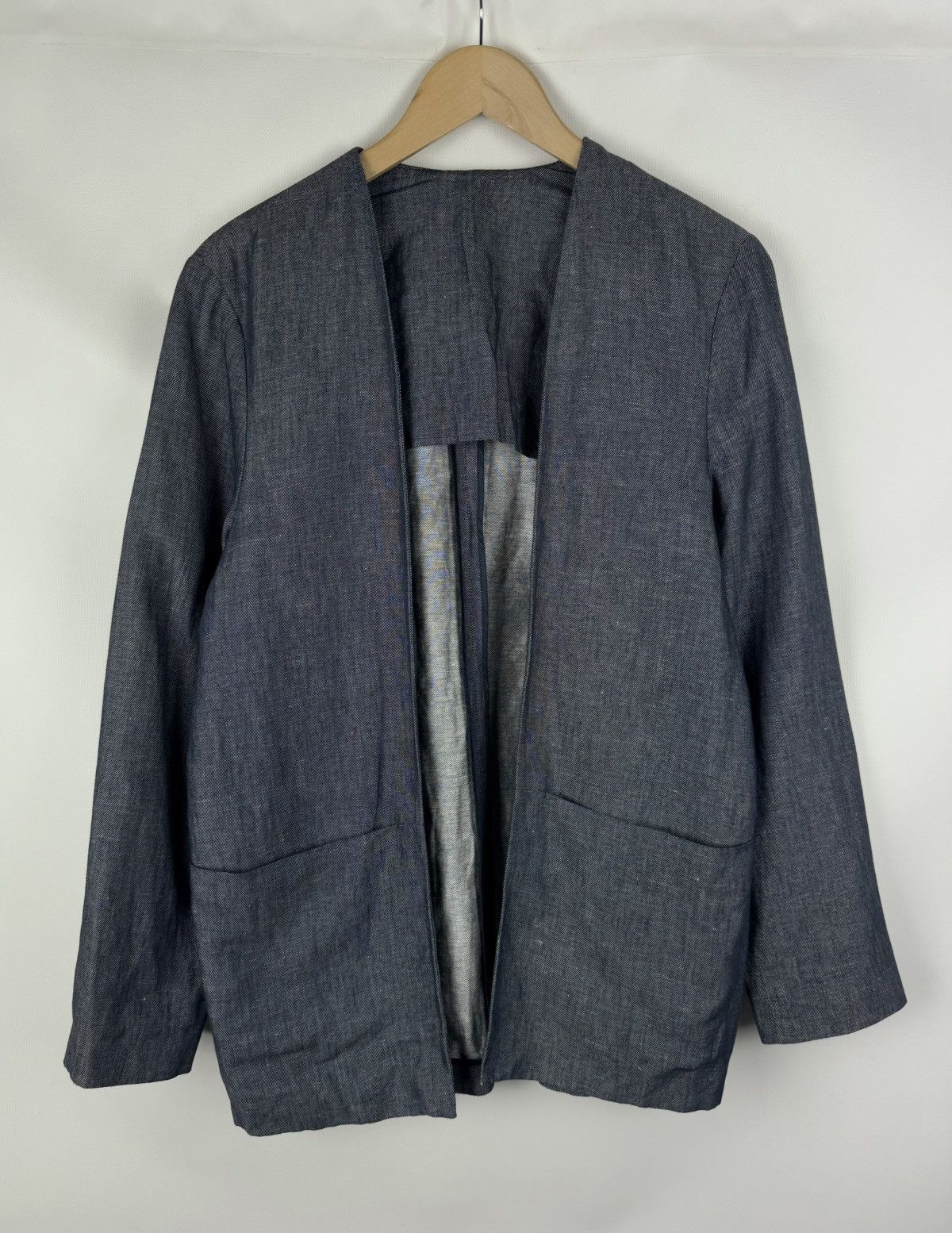 Cos Cos Avant-Garde Lagenlook Cotton / Linen Open Front Jacket Size XL / US 12-14 / IT 48-50 - 1 Thumbnail