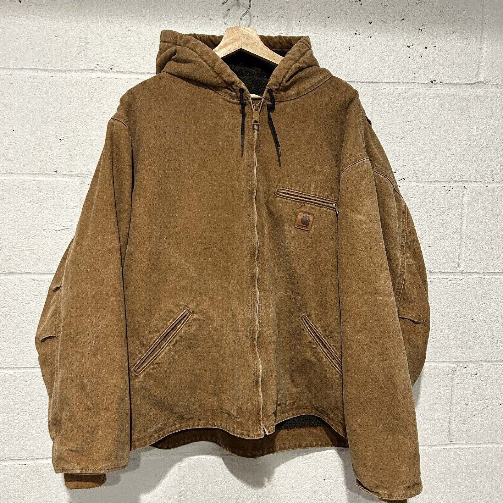 Carhartt Carhartt Sherpa-Lined Hooded Detroit Jacket "Brown" J141-211 Size US XXL / EU 58 / 5 - 1 Thumbnail