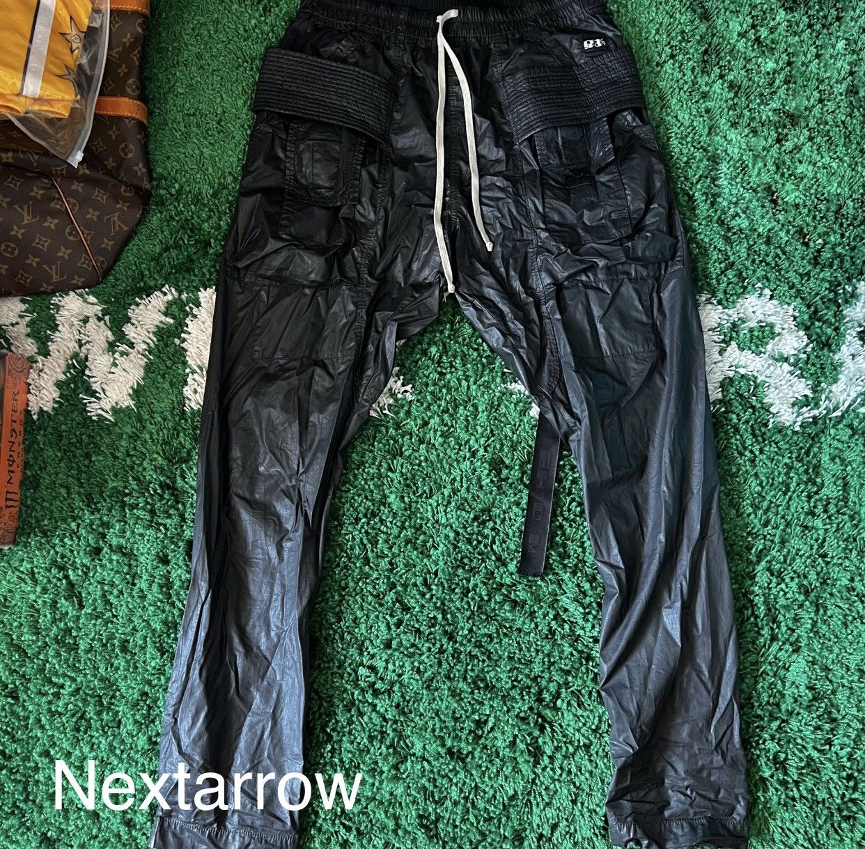 Rick Owens Rick Owens Drkshdw 21ss nylon ribbon double loop pants | Grailed