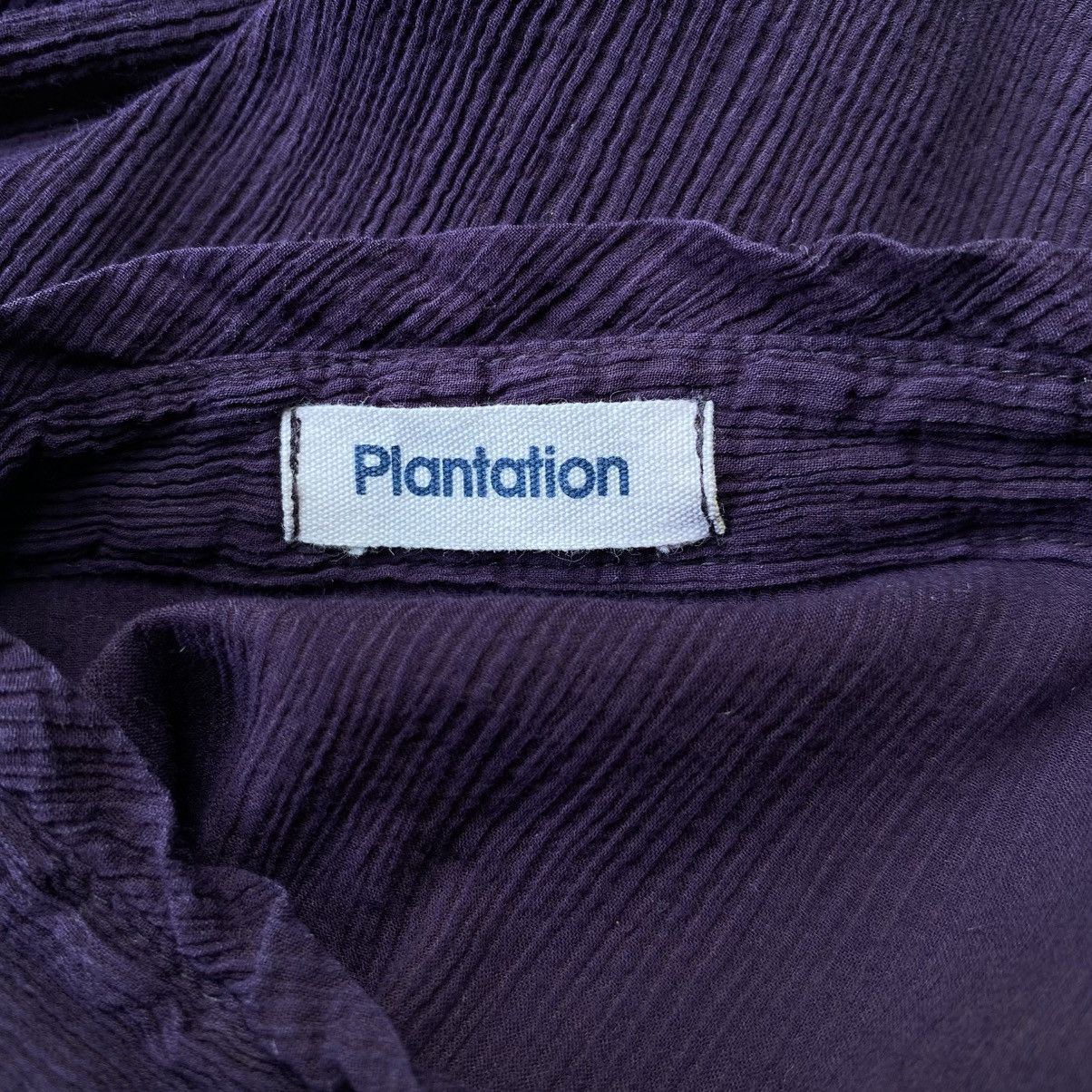 Issey Miyake Plantation Purple Long Sleeve Pleated Button-Up Blouse Size M / US 6-8 / IT 42-44 - 15 Thumbnail