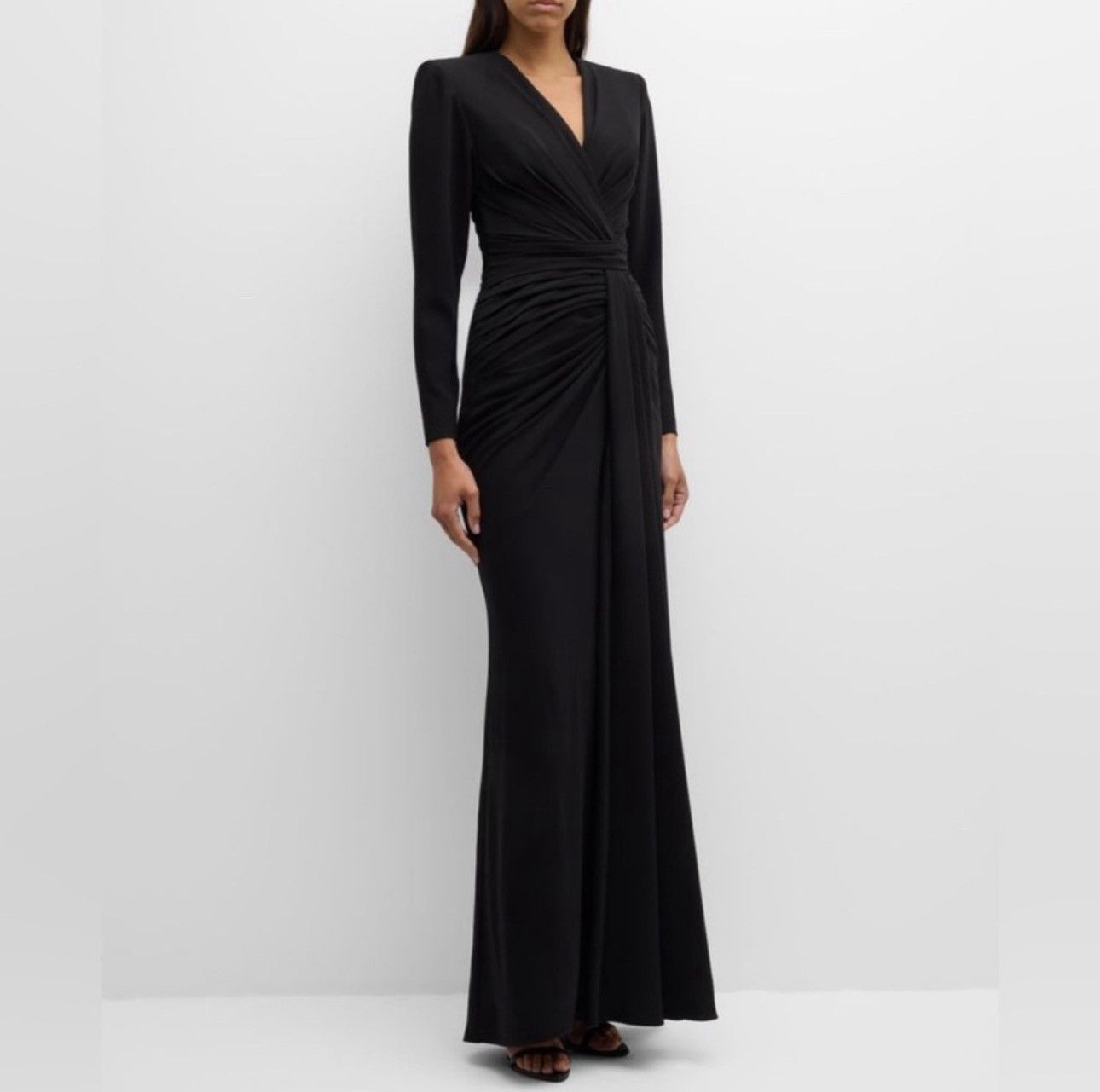 Zuhair Murad ZUHAIR MURAD Long Sleeve Draped Gown Size XS / US 0-2 / IT 36-38 - 4 Thumbnail