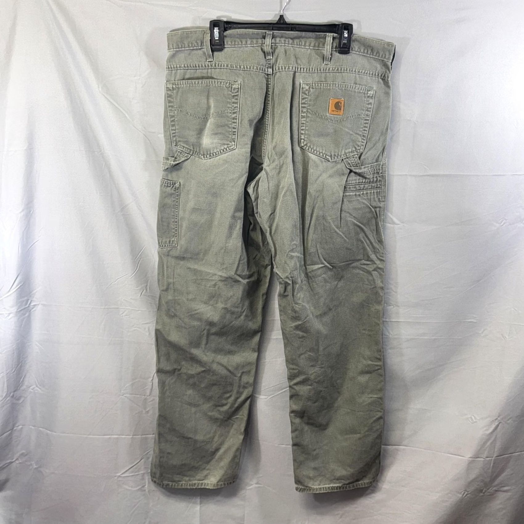 Carhartt VINTAGE Carhartt Pants Mens 38x32 Green Carpenter Workwear Relaxed Fit Utility Canvas Size US 40 / EU 56 - 2 Thumbnail