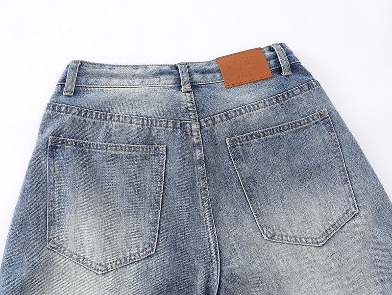 Vintage Men's American Retro High-Street Washed Lace-Up Jeans Size US 32 / EU 48 - 4 Thumbnail